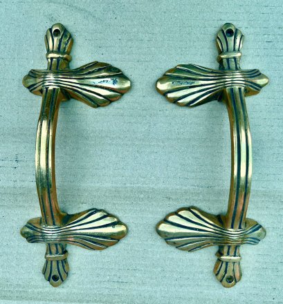 มือจับประตูทองเหลืองแนววินเทจ