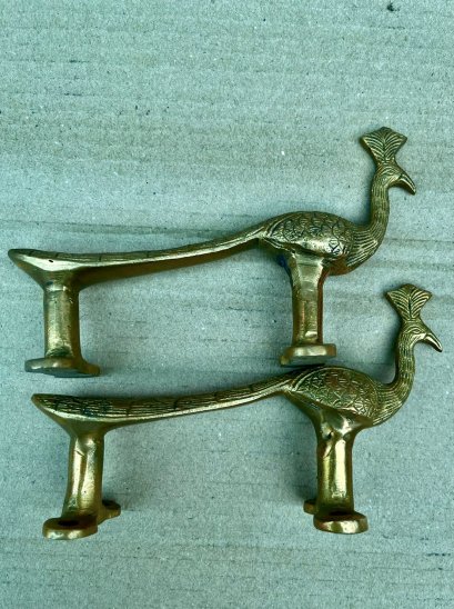 Peacocks Brass Door Handles