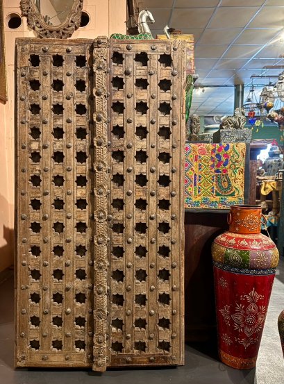 Old Wooden Doors with Perforated Stars