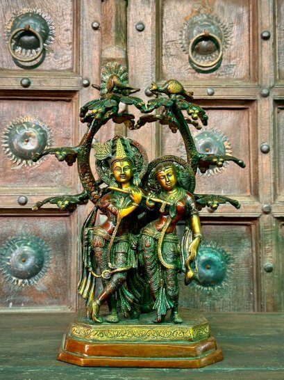 พระแม่ลักษมีและทวยเทพทองเหลืองงานละเอียดน้ำหนักมาก