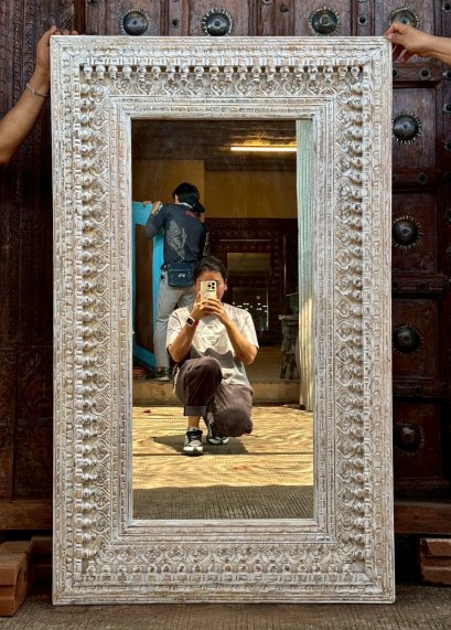 Large Antique Indian Mirror