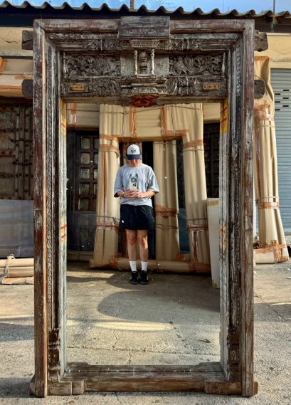 Hand Painted Folding Mirror