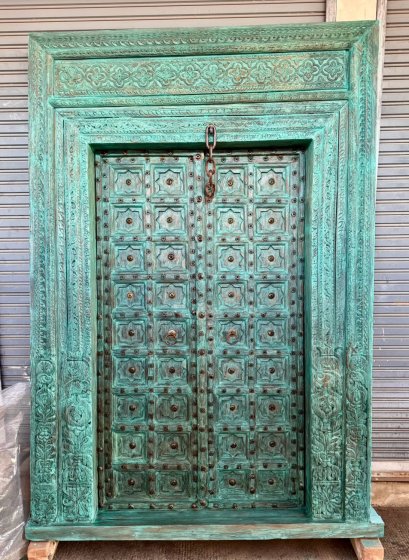 Unique Arabic Door with Brass Stars