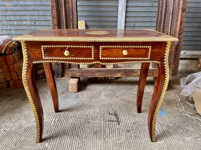 Brass Console Table with Drawers
