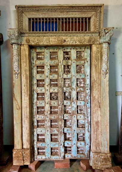 Beautiful Painted Door with Corinthian Columns