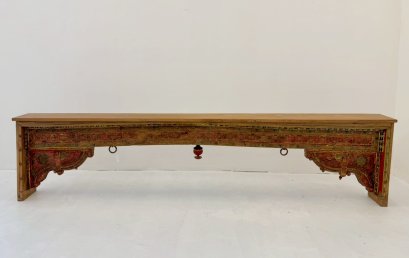 Antique Large Console Table Hand Painted 2 sides