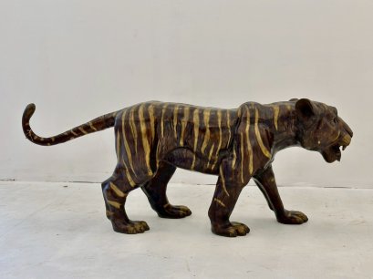 Antique Brass Tiger Statue