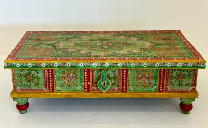 Antique Wooden Coffee Table Box