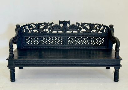 Carved Wooden Bench