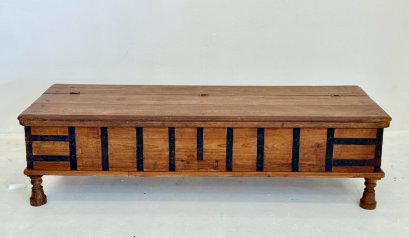 Antique Wooden Coffee Table Box