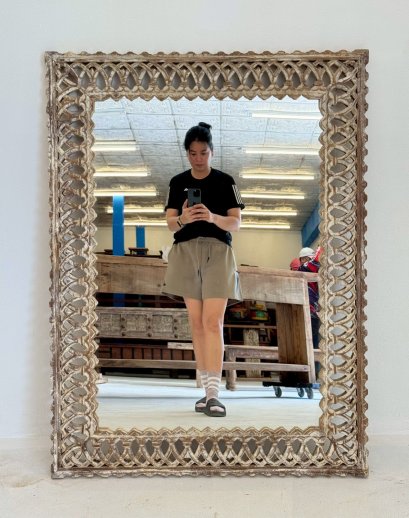 Antique Wooden Carved Mirror