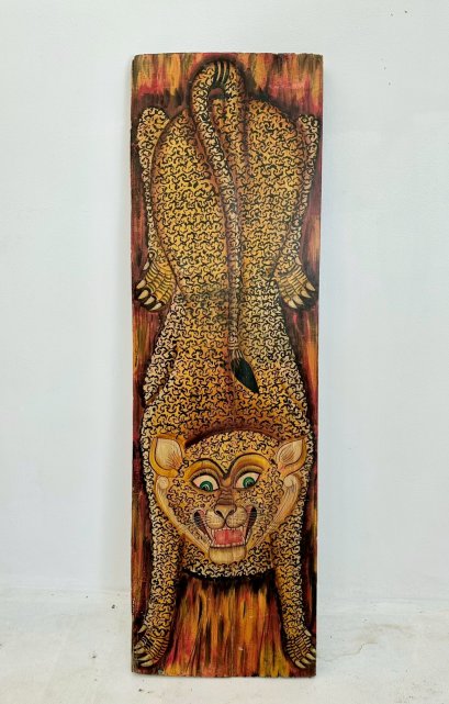 Antique Wooden Painted Panel