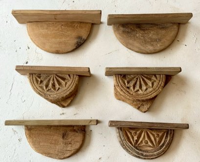 Antique Wooden Hanging Shelf