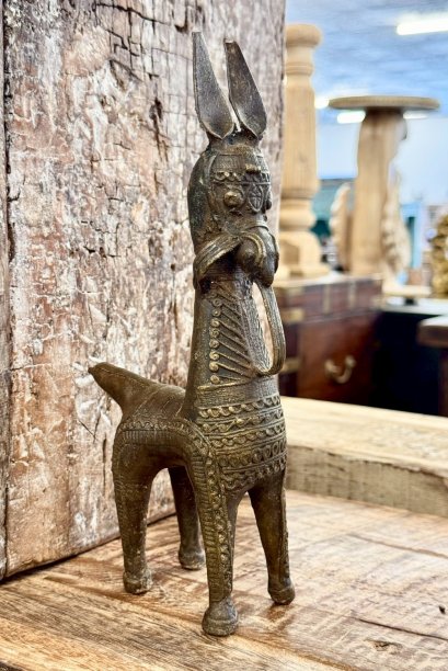 Antique Brass Horse Statue