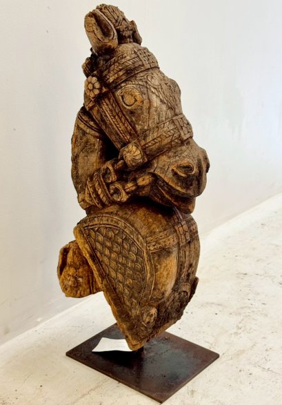 Antique Wooden Horse Statue