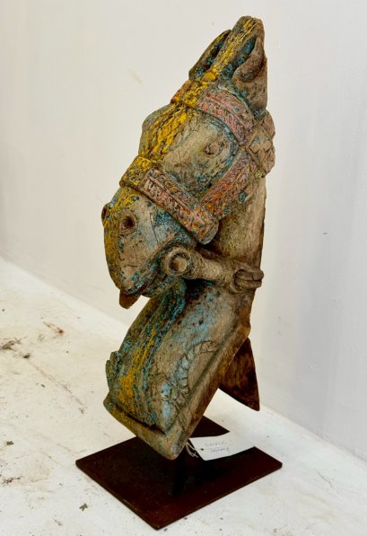 Antique Wooden Horse Statue