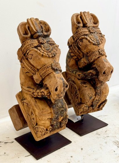 Antique Wooden Horse Statue