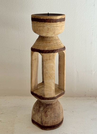 Antique Wooden Candle