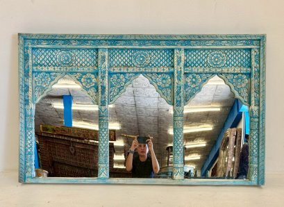 Carved Wooden Mirror