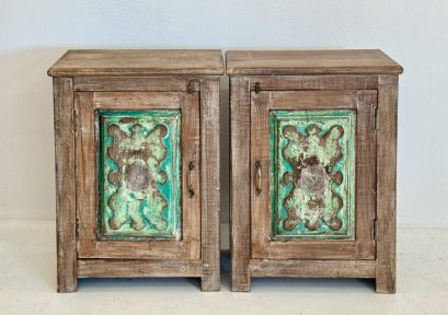 Antique Wooden Bedside Set of 2