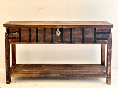 Antique Wooden Console Table Box