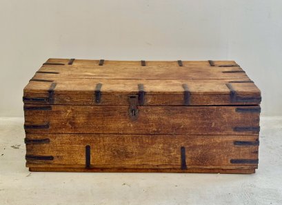 Antique Wooden Coffee Table Box