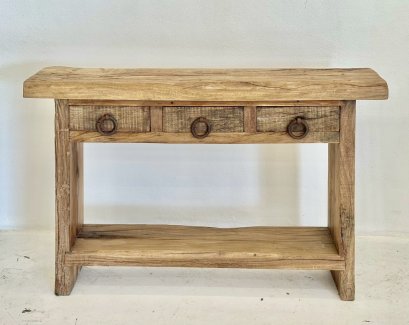 Wooden Console Table With Drawers