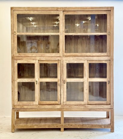 Wooden Display Cabinet with Glass