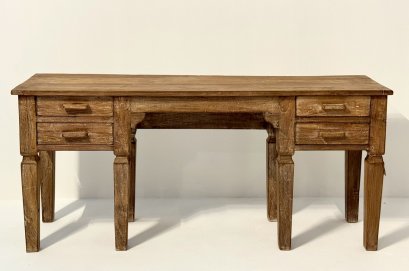 Antique Wooden Console Table with Drawers