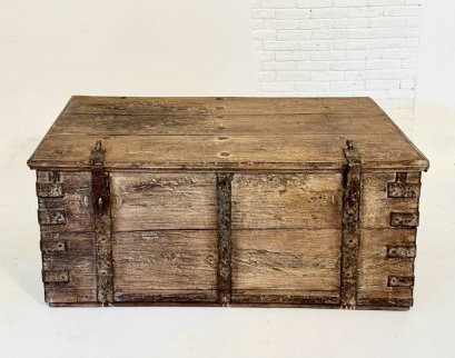 Antique Wooden Coffee Table Box
