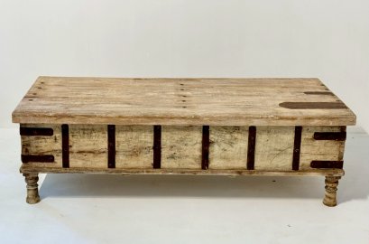 Antique Wooden Coffee Table Box