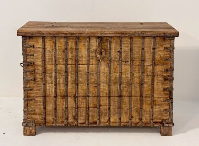 Antique Wooden Box Console Table