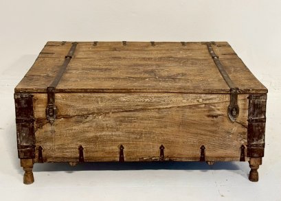 Antique Wooden Box Coffee Table