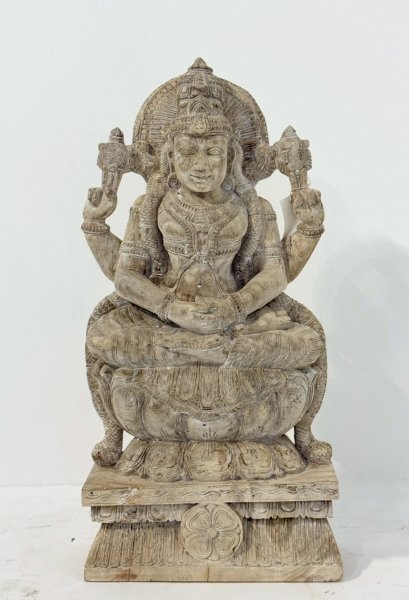 Antique Wooden Laxmi Statue
