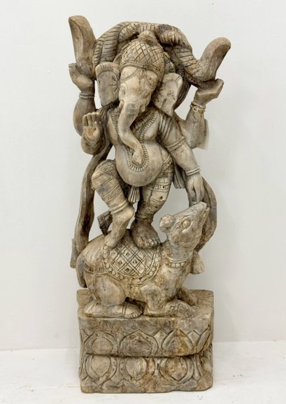 Antique Wooden Ganesh Statue