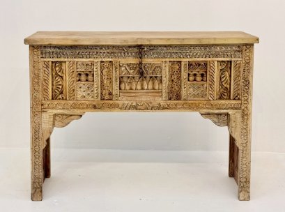 Antique Wooden Console Table Box