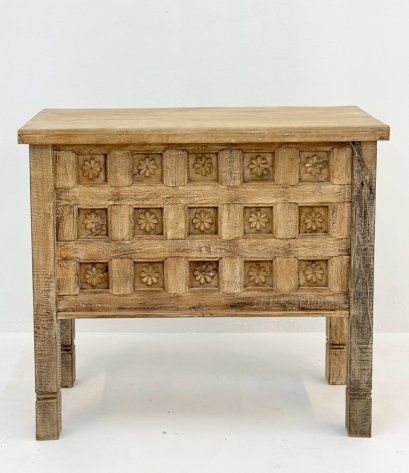 Antique Wooden Box Console Table