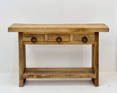 Wooden Console Table With Drawers