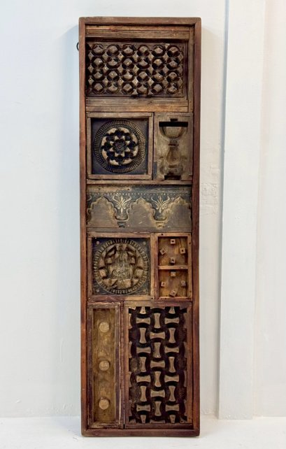 Antique Wooden Carved Panel