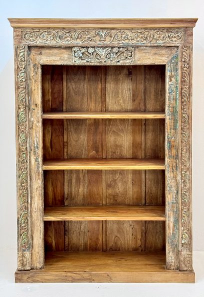 Display Shelves Cabinet with Carving