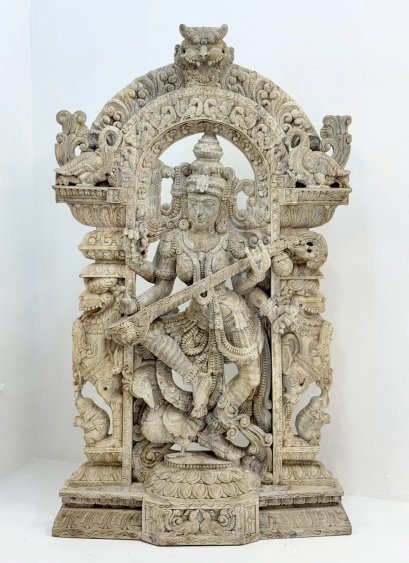 Antique Wooden Laxmi Statue