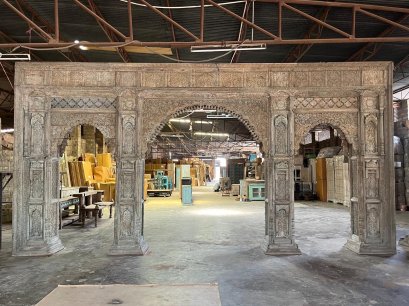 Wooden Arch Gate Two Side Fully Carved