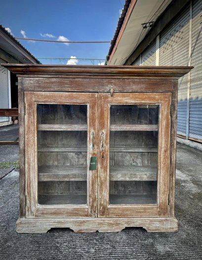 Vintage Glass Doors Cabinet