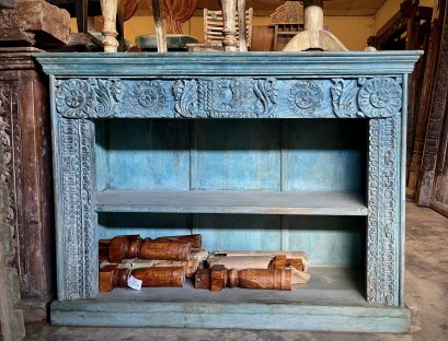 LBK20 Beautiful Blue Carved Bookrack