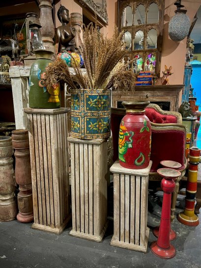 STB35 Set of 3 White Stand Tables