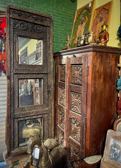 Full Carved Mirror 3 Panels