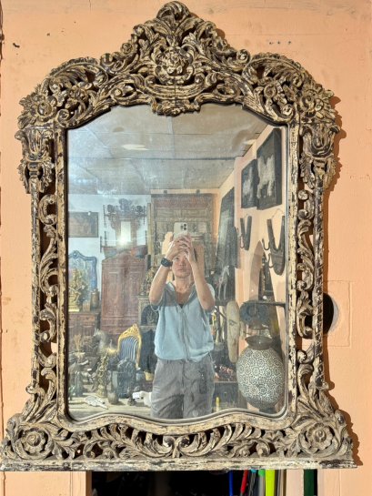 Large Carved Antique Wall Mirror