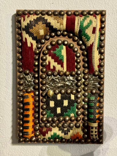 Egyptian Hand Woven Fabric Mirror