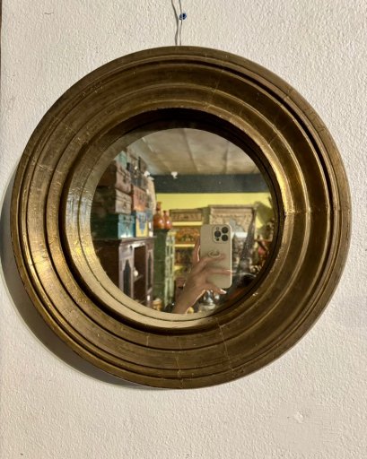Brass Round Wall Mirror