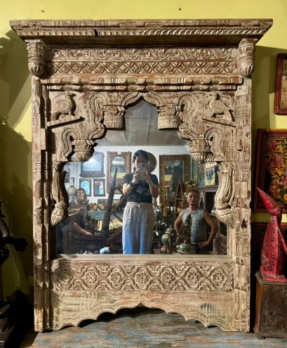 Large Antique Indian Mirror